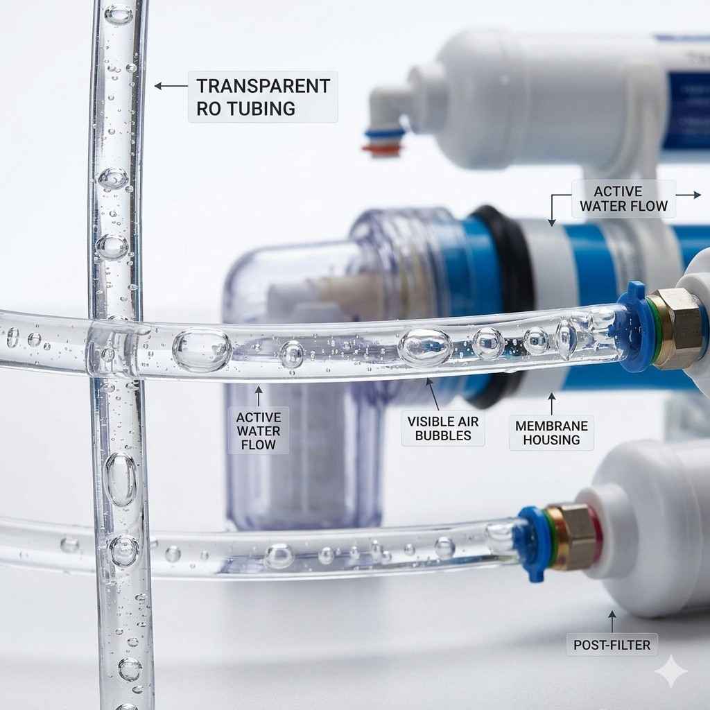 air trapped in ro system pipes