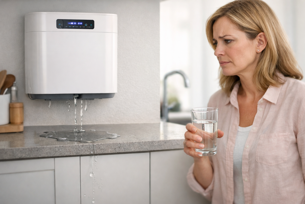 water leak from purifier