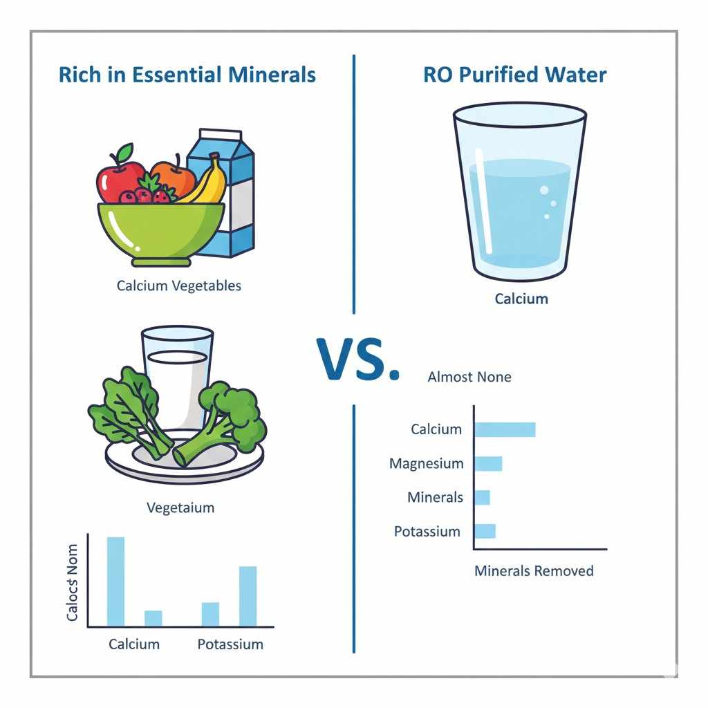 minerals from food vs water comparison