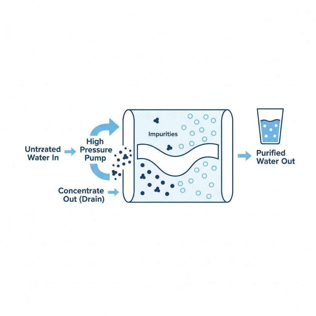 how ro water purifier works diagram